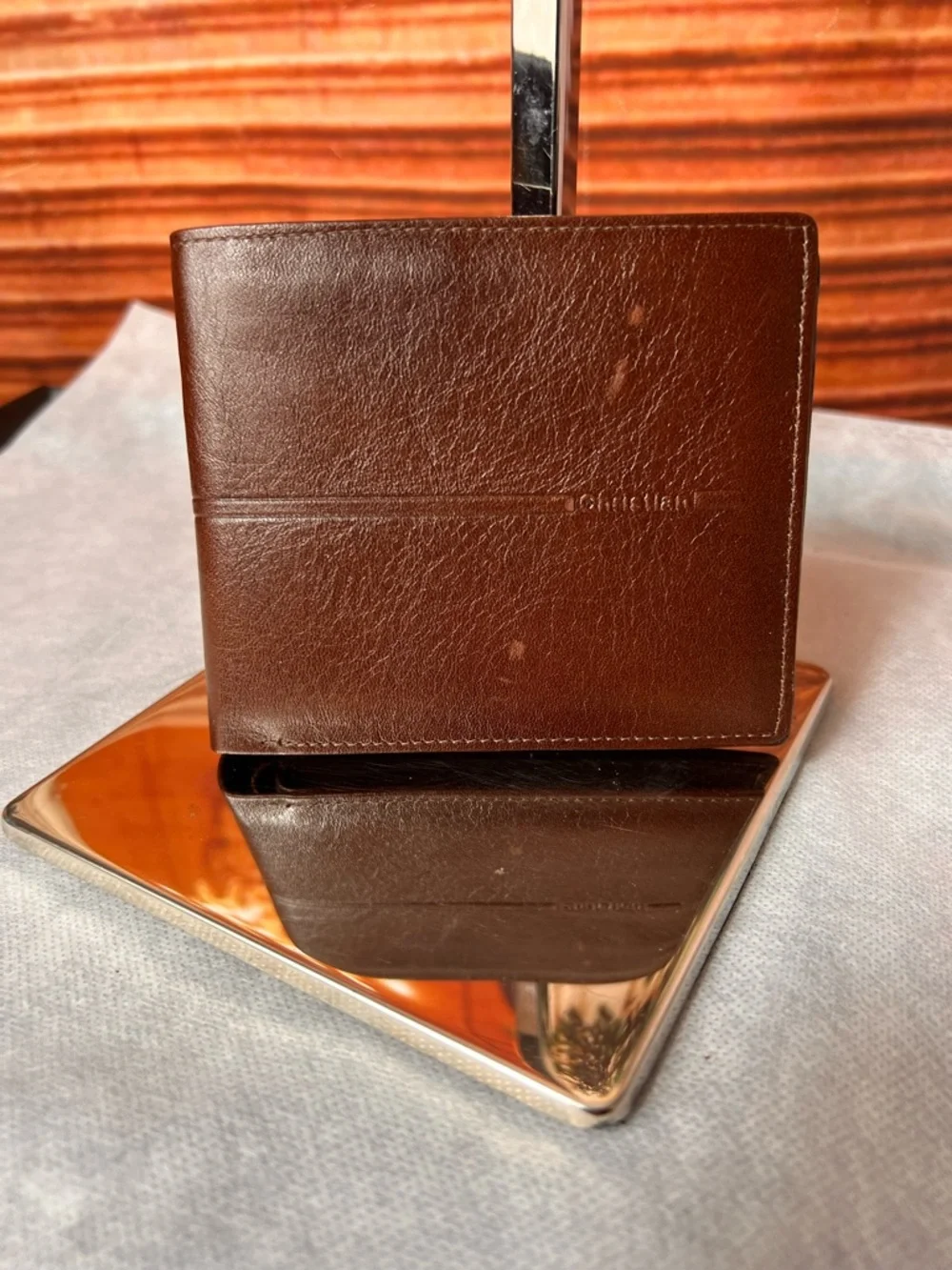 Nicole Christian Italy Leather Bifold Wallet ID slot, card slots, bill slips